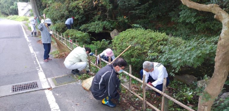 米子城山での清掃活動